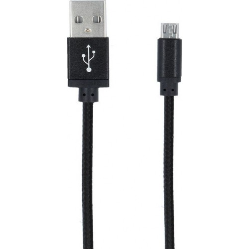 Forever Braided USB 2.0 to micro USB Cable Μαύρο 1m