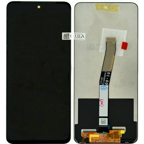 Οθόνη & Μηχανισμός Αφής Xiaomi Redmi Note 9S Μαύρο με Μεσαίο Πλαίσιο OEM Type A